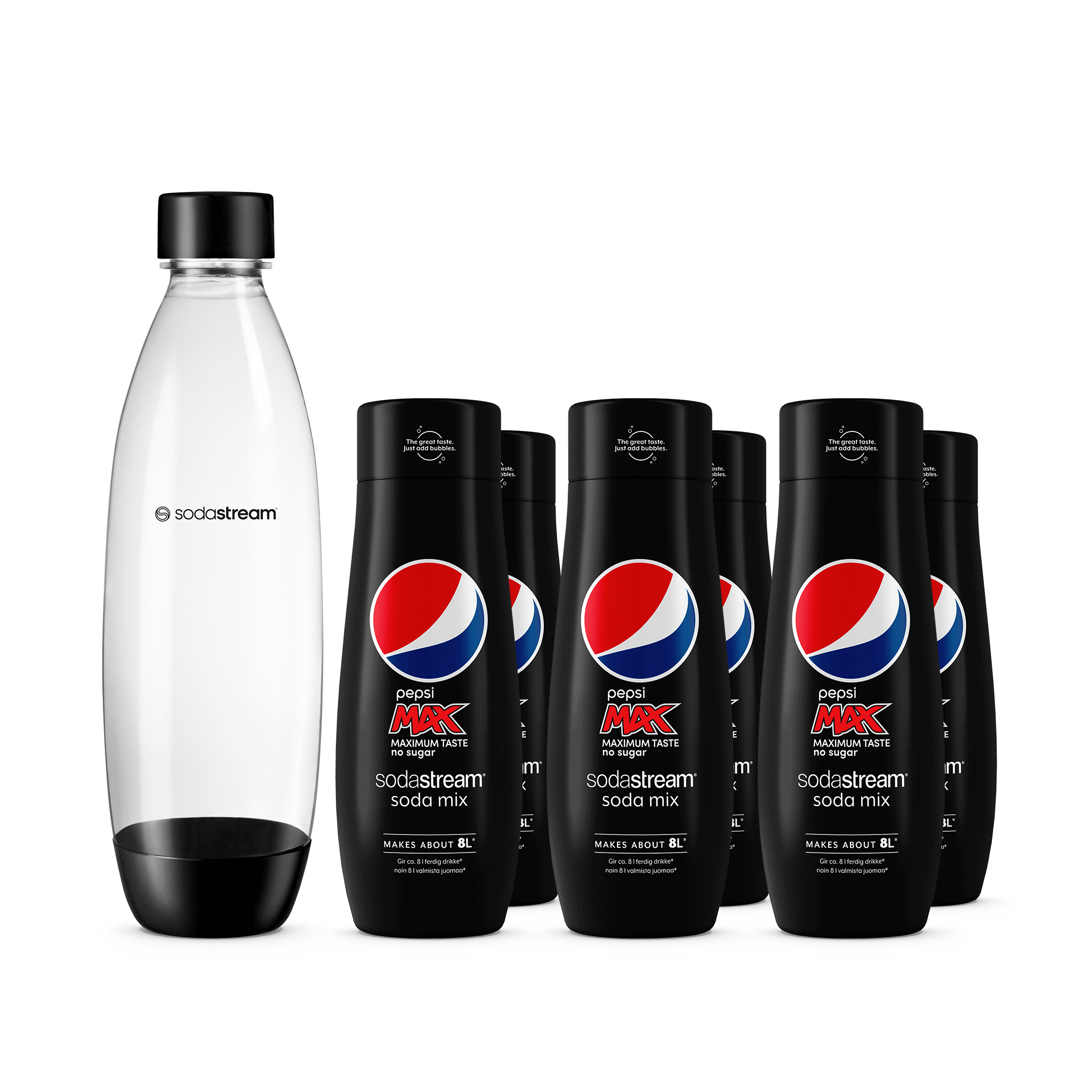 6-pack Pepsi Max + 1L Diskmaskinssäker Flaska Fuse sodastream