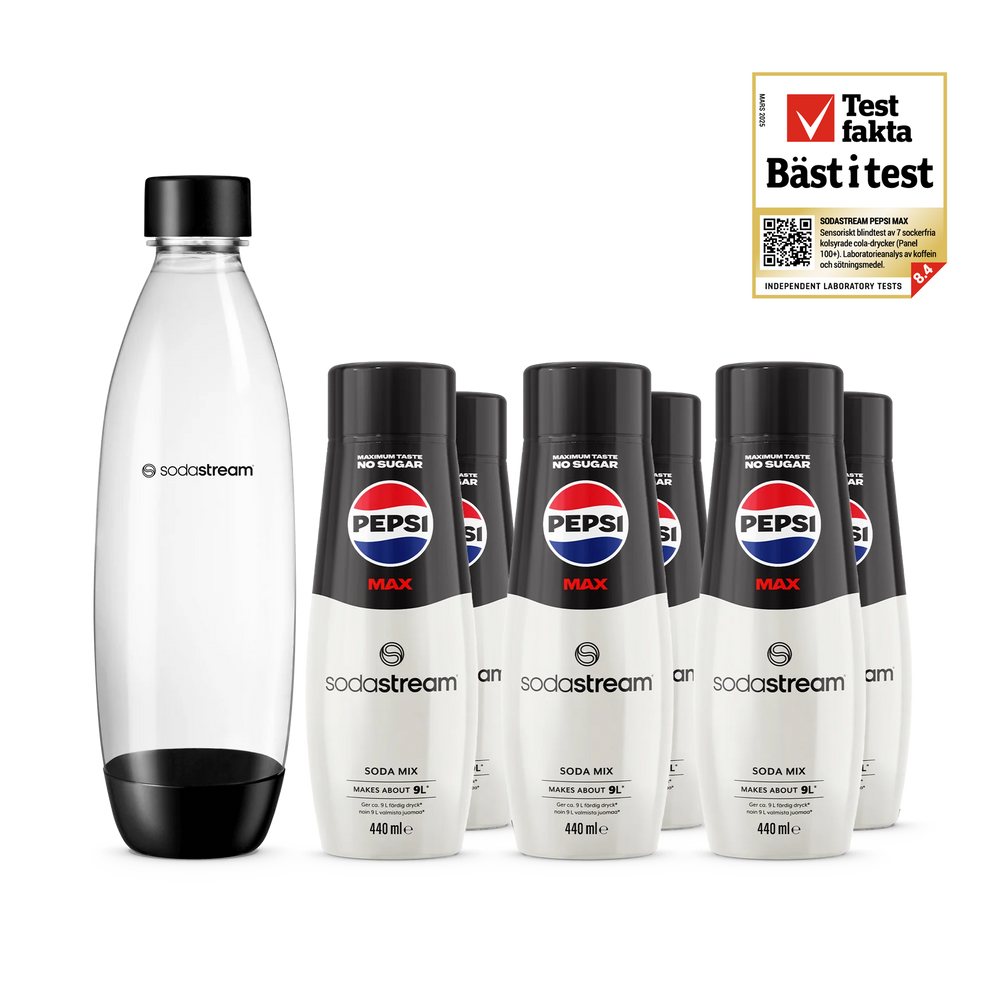 6-pack Pepsi Max + 1L Diskmaskinssäker Flaska Fuse