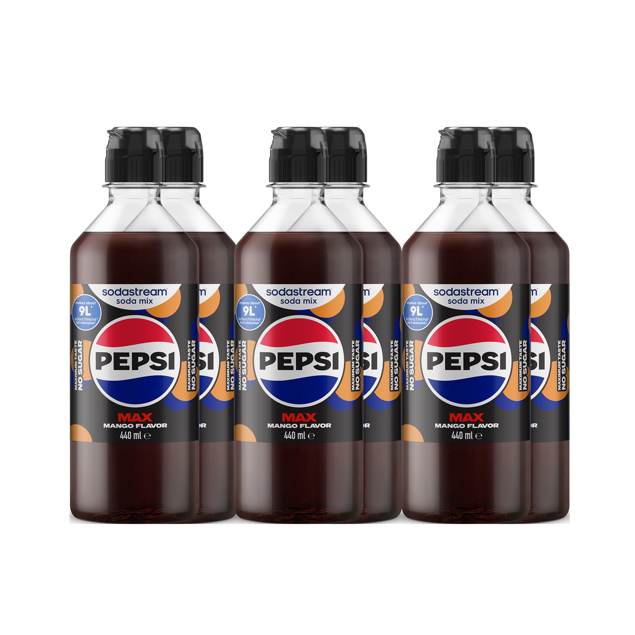 6-pack Pepsi Max Mango sodastream