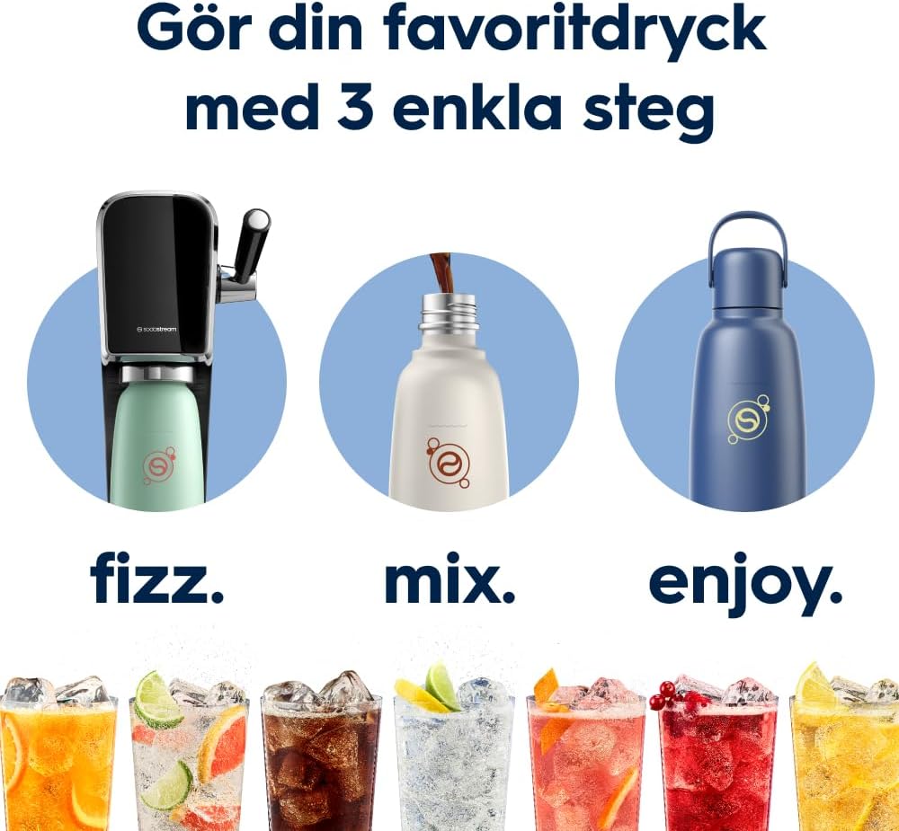 0,9L fizz&go Stainless Steel Storm Flaska – 6