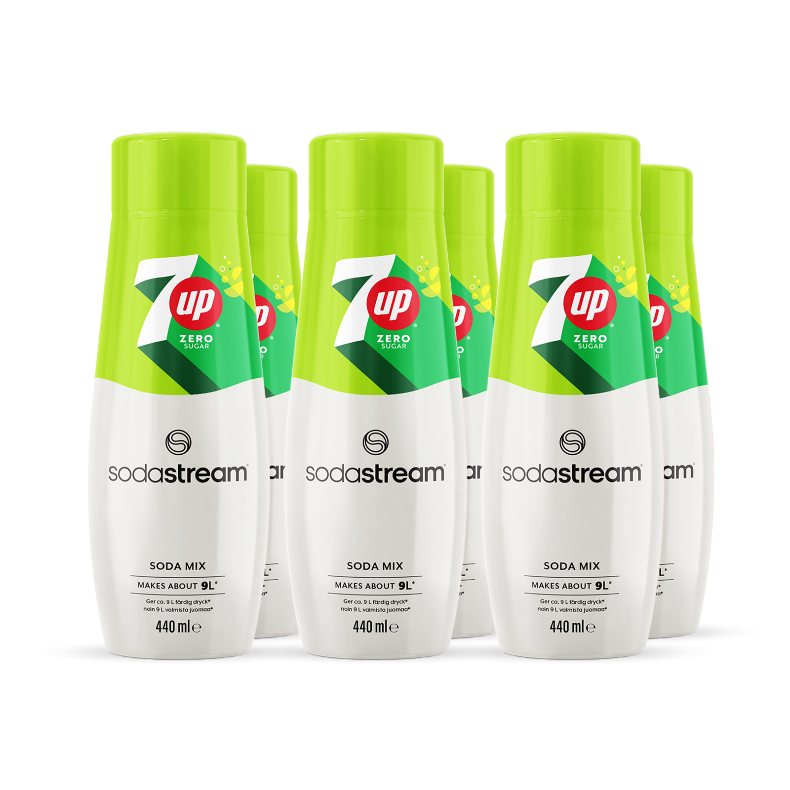 6-pack 7UP Zero sodastream