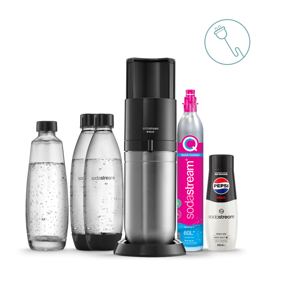 sodastream E-DUO svart Värdepaket