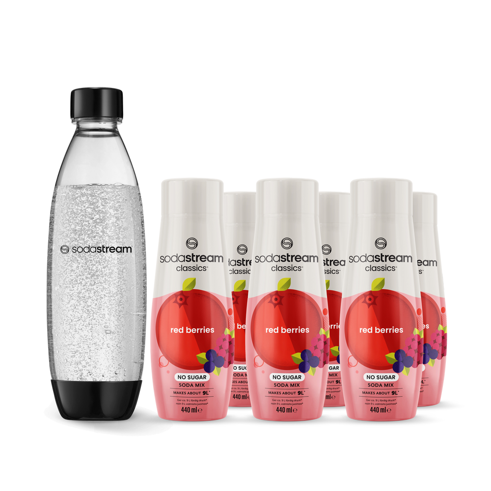 6-pack Red Berries + 1L Diskmaskinssäker Flaska Fuse