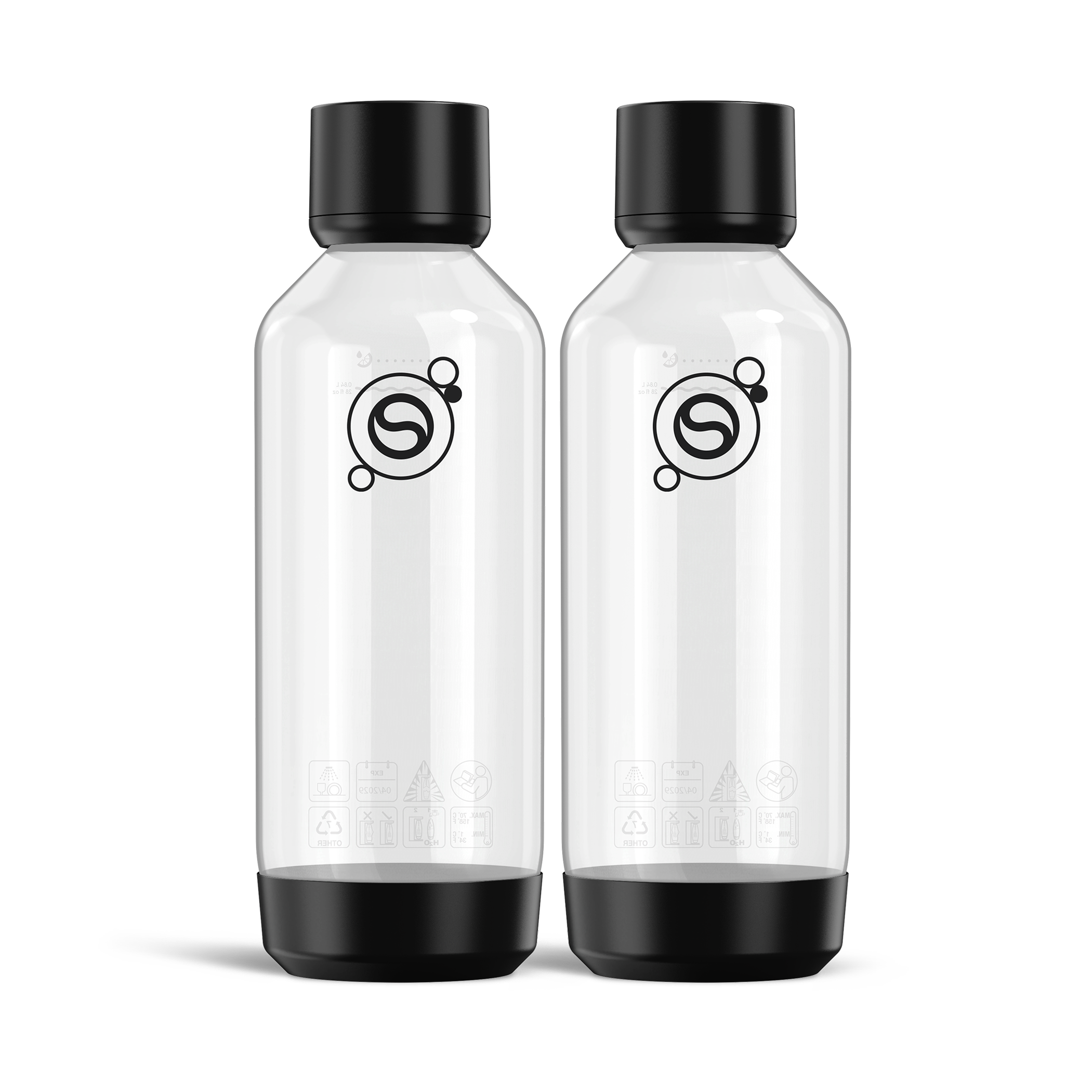 Fizz & Refresh 2-pack 1L Flaska Svart sodastream