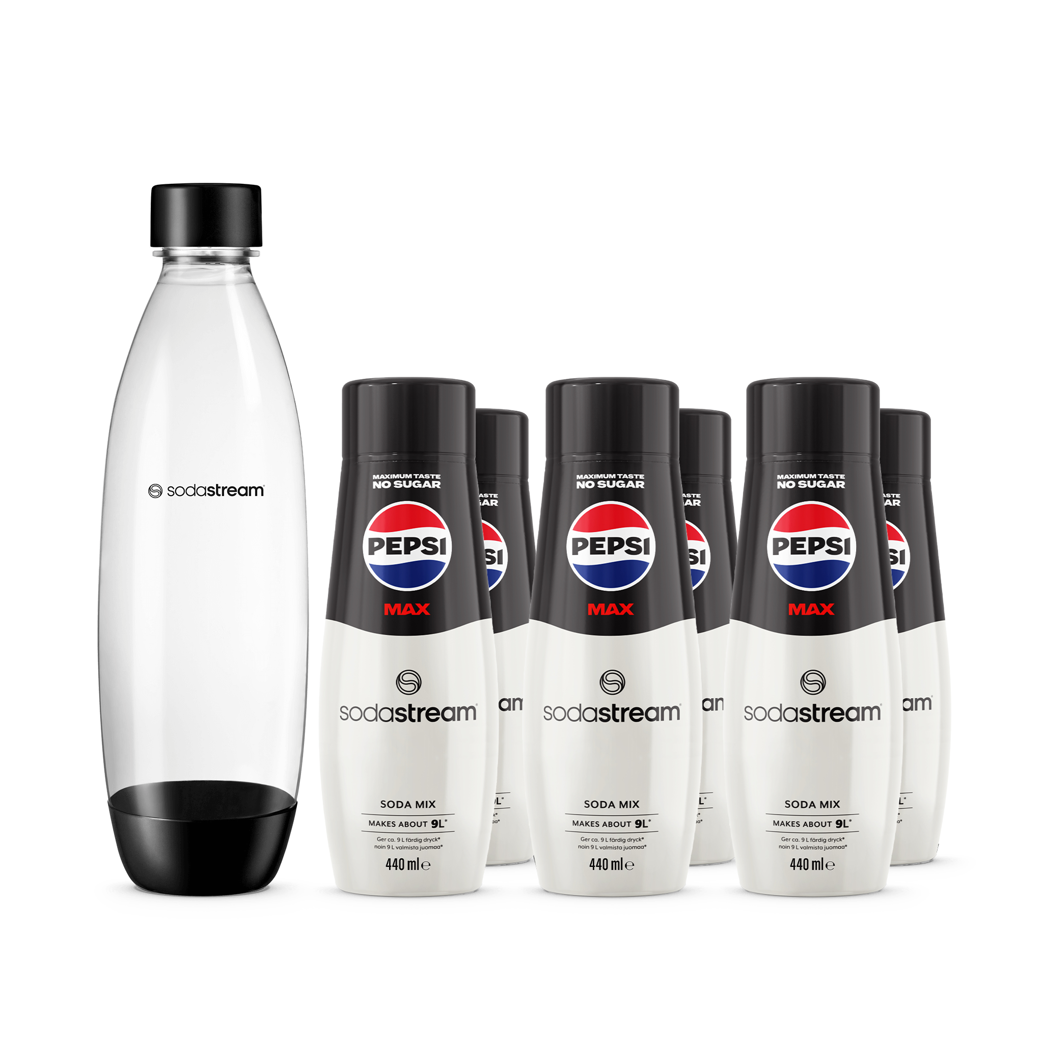 6-pack Pepsi Max + 1L Diskmaskinssäker Flaska Fuse sodastream