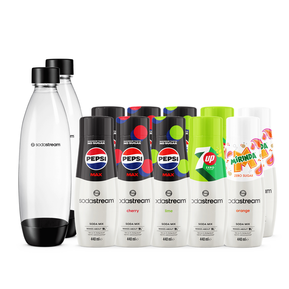 Stora Smakpaketet + 1L Diskmaskinssäkra Flaskor Fuse